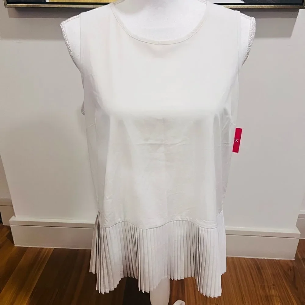 Spanx yes pleats gray tank NWT size M